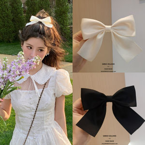 Sweet Butterfly Knot Hair Accessories Soft Black And Milk White High Ponytail Anti-Aging Headwear Versatile Hairpins for Women