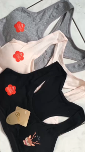 Set 3 Pcs Mini set Minibra Anak Perempuan Polini Bahan Katun Pakai Busa | Miniset Anak Premium Adem