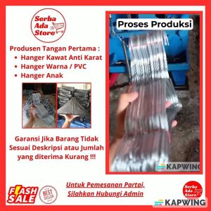 Serba Ada Store - Hanger Warna (ISI 60pcs) Tebal Kokoh Gantungan Baju PVC Kuat Promo Murah Bisa COD