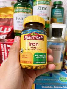 Viên Uống Bổ Sung Sắt Iron Nature Made Iron 65 mg loại 365 Viên Của Mỹ