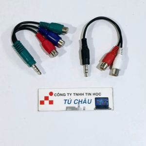 Cáp 3.5 ly ra 2 AV đoạn dây / Cáp 3.5 ly ra 3 AV đọan dây