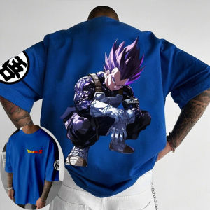 Dragon Ball Summer Mens T-Shirt Japanese Anime Vegeta Autumn Casual Harajuku Boy Childrens Parent-Child Trend Short Sleeve
