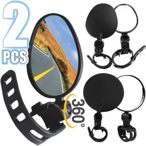 2PCS Rearview Mirror Bike Handlebar Adjustable Rotating Wide Angle Rear View Mirror 360 Degree Rotation Cycling Accessories