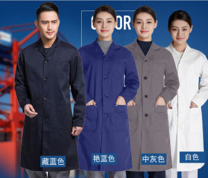 Long Sleeve Apron Work Uniform for Men And Women Home Cleaning Coat New Style Ladies Cover up Mid-Length Jacket for Maids
