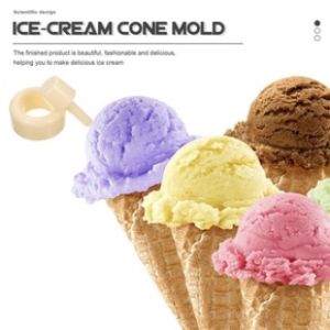 (Ready Stock)1 Set Ice Cream Cone Mold DIY Ice Cream Cone Maker Ice Cream Making Tool Ice Cream Maker Cone Mold Cone-Shaped Crispy Cone