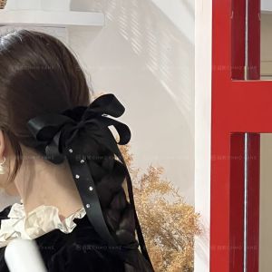 High Quality Velvet Hair Ties Art Student School Butterfly Knot Hair Bands New Style Hair Accessories for Ponytail And Bun