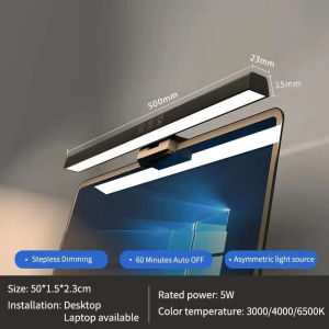 Aitemay Touch Control LED Monitor Light Bar 50cm 33cm Screen Hanging Lamp No Glare USB Powered Reading Light For Office Home