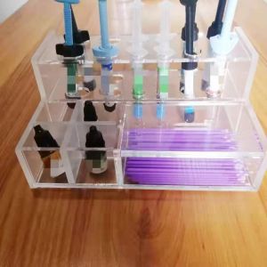 Acrylic Dental Resin Placement Stand Oral Materials Tool Storage Box Transparent Large Medium Small Size Organizer Holder