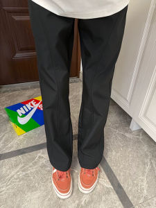 กางเกงกีฬาลำลองทรงตรงสำหรับผู้ชาย ทรงหลวม แห้งเร็ว ทรงหลวม ทรงหลวม สไตล์อเมริกัน กางเกงขายาวทรงตรงสำหรับฤดูร้อน