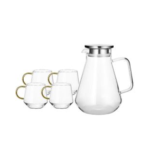 Bình Thủy Tinh Chịu Nhiệt Cao Cấp 18 L Tặng Kèm 4 Cốc Sang Trọng Tinh Tế.