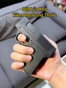 FOCUS Bao Đựng Thuốc & Bật Lửa Khò Màu Đen Lửa Khò Mạnh KHÔNG GAS 2 Chức Năng Trong 1 Bơm Gas Dùng Tiếp Giá Rẻ - Hàng Chất Lượng Siêu Bền Bảo Hành 1 ĐỔI 1
