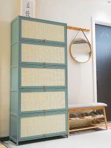 Shoe Cabinet Multi-layer Household Shoe Rack Door Entry Storage Dust-proof Shoes Multi-functional Large Capacity FKQ2