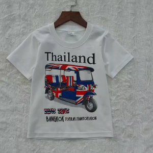 เสื้ดยืดเด็ก เสื้อTahiland ผ้าคอตตอน100% งานสกรีนแท้ลายตุ๊กๆ ใส่ได้ทั้ง ผู้ชายและ ผู้หญิง