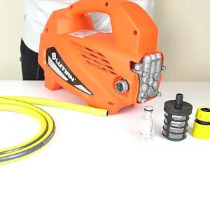 Pressure washerUniversal Size Black DECKER Bosch Pressure Washer Hose Fittings Quick Connector Filter filter screen self-priming hose kit compatible in combination of 2m/5m/4 pieces