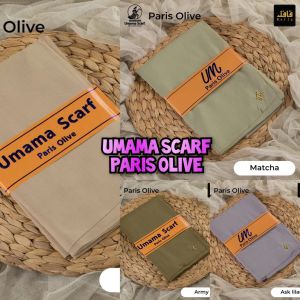 Hijab Segi Empat Terbaru Umama Scarf Paris Olive 110 x 110 cm Kerudung Segi Empat Premium Paris Olive Polos Umama Scarf Tepi Laser Cut LC