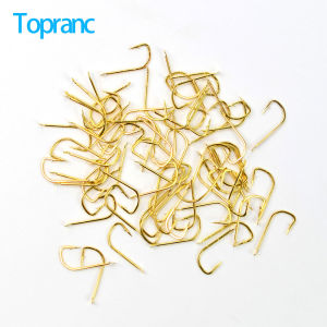 Topranc 250pcs 2#-8# Golden Sleeve Fishhook with Barbed Carp Fishing Hooks Fishing Tackle Accessories Tools Pesca