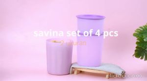 CPM Savina Storage Set of 4 pcs dengan 2 ukuran/ Toples Plastik/ Toples Beranak