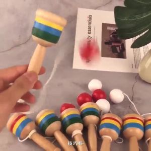 WDS Kendama Cup Ball Game Mainan Edukasi Tangkap Bola Kayu Kendama Wooden Puzzle