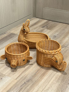 Thùng Đựng Trứng Hình Con Voi Và Con Lợn Bằng Tre Thủ Công Tủ Đựng Đồ Dùng Ăn Uống Sáng Tạo Phụ Kiện Bàn Ăn Bằng Nhựa