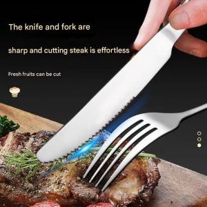 Thickened household western steak knife and fork stainless steel tableware knife and fork spoon coffee stirring spoon fork