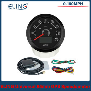 ELING 85mm GPS Speedometer 0-160MPH 0-200KM/H Odometer with COG Left Right Turn Light 7 Colors Backlight for Auto Truck Vessels