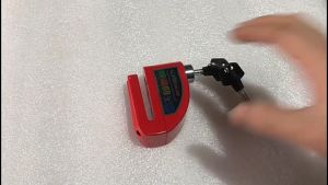 ที่ล็อกรถมอไซ ที่ล็อคมอไซค์ อลูมิเนียมอัลลอยด์ที่แข็งแกร่ง ง่ายต่อการใช้ ระบบ anto -alarm รถจักรยานยนต์จักรยานฯลฯ