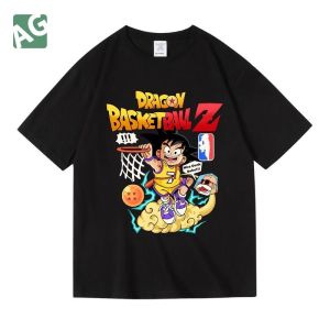 Bandai | Wukong Dragon Ball Anime T-shirt Pure Cotton Childrens Parent-child Outfit Mens and Womens Round Neck Short Sleeved Shirt
