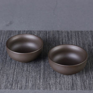 Purple Clay Tea Cups Set of 10 Ceramic Chinese Style Tea Tools Guest Serving Cup Creative Home Office Use Handmade Non