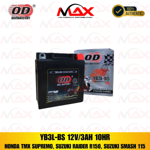 OD Gel Battery MOTORCYCLE BATTERY (THAILAND) YB3L-BS