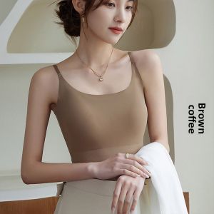 YUNASHA | Seamless Padded Vest Camisole No Bra Summer Thin