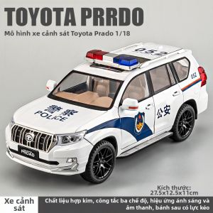 XINGXINGKEJIAO | Đồ Chơi Xe Cảnh Sát Thực Tế Kích Thước Lớn Bằng Kim Loại