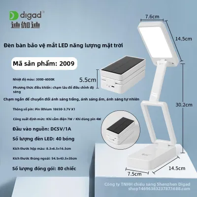 Đèn Bàn Chống Ánh Sáng Xanh Sử Dụng Năng Lượng Mặt Trời Cho Học Sinh