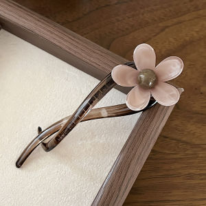 Retro Elegant Flower Barrettes Female 2024 New Arrival Banana Clip Back Head Updo Hair Claw Summer New Hair Accessories