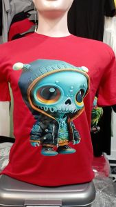 Kaos Pria 3 Dimensi Motif Animasi Alien Tshirt Oblong Katun 24s H0130 By Hans & co
