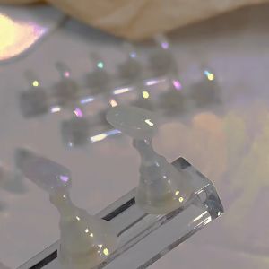 5Pcs Stand Display Kuku Bentuk Magnetik Bahan Metal Untuk Latihan Nail Art