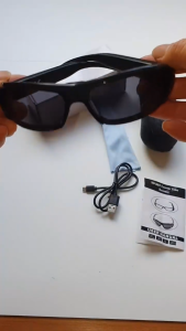 Camera 1080P Smart Kacamata Hitam CCTV Mini Kamera Pengintai Model Sunglasses Baterai bawaan