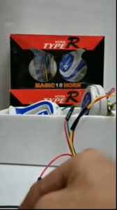 2PCS MUSIC BM HORN 18 Sounds 115db Car & Motorcycle TYPE-R Digital Electric Magic Horn Air Snail