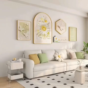 Bộ 5 Tranh treo tường Hoa Nghệ Thuật Decor Tráng Gương – Trang Trí Phòng Khách Phòng Ngủ Quà Tặng Ý Nghĩa
