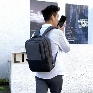 VIDEO Multifunctional Canvas Water Resistant Laptop Backpack Travel Business Bag