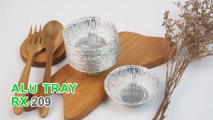 Alumunium Foil Tray Cup RX 209 Lasagna Macaroni Schotel Klapertart Muffin Zupa Soup Cupcake Bolu Roti Mini isi 100 pcs