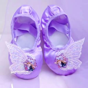 New Purple Kurokos Dance Shoes Children Dancing Shoes Soft Bottom Ballet Shoes Spring Special for Girls Three Euroly