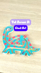 TERATAITOYS - Beringin Toys Animal Wooden Magnetic Pen Maze / Mainan Puzzle Anak / Mainan Edukasi Sensory