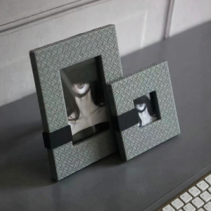 Modern Leather Photo Frame Decorative Display Object