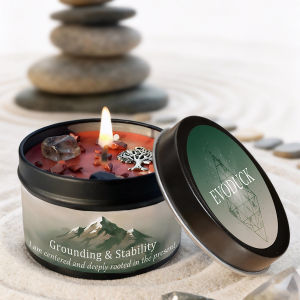 เทียนหอม EVDUCK 3 ออนซ์ กลิ่นเวทิเวอร์และซีดาร์วูด พร้อมคริสตัล เหมาะสำหรับเป็นของขวัญในวันคริสต์มาส ฮาโลวีน สำหรับเพื่อนผู้หญิง