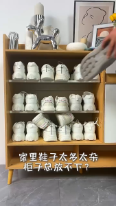 COLOGO 🥇 Adjustable Shoe Rack Double Layered 3rd Gear Height Adjustment Shoe Holder