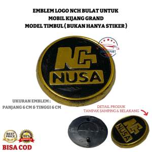 Emblem Logo Nusa NCH Bulat untuk Mobil Kijang Grand