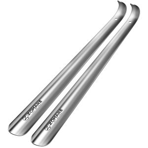 ZOMAKE Metal long Shoe Horn Men Women Sturdy Slip Shoe Accessories Shoe Horn Professional Long Handle Shoe Spoon Lifter ﻿