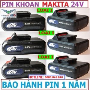 [Combo Loại I] Pin máy khoan 26V - Pin 26V - dùng cho máy 21V 24V 26V 36V mới 100%