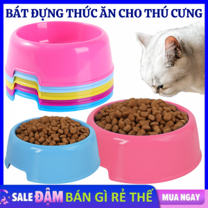 Combo 3 Bát Đựng Thức Ăn Cho Mèo Chó Tiện Lợi - Khay Thức Ăn Chó Mèo Bằng Nhựa Cao Cấp Dễ Vệ Sinh - Bát Nhựa Bát Thức Ăn Cho Thú Cưng