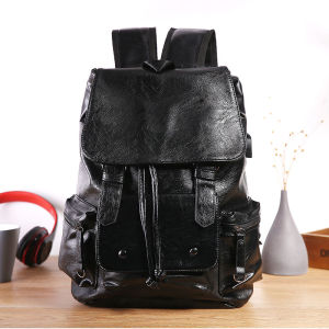 Leather Double Shoulder Backpack Mens Casual Travel Bag Large Capacity Student Bookbag Trendy 2025 New Model Cowhide Backpack